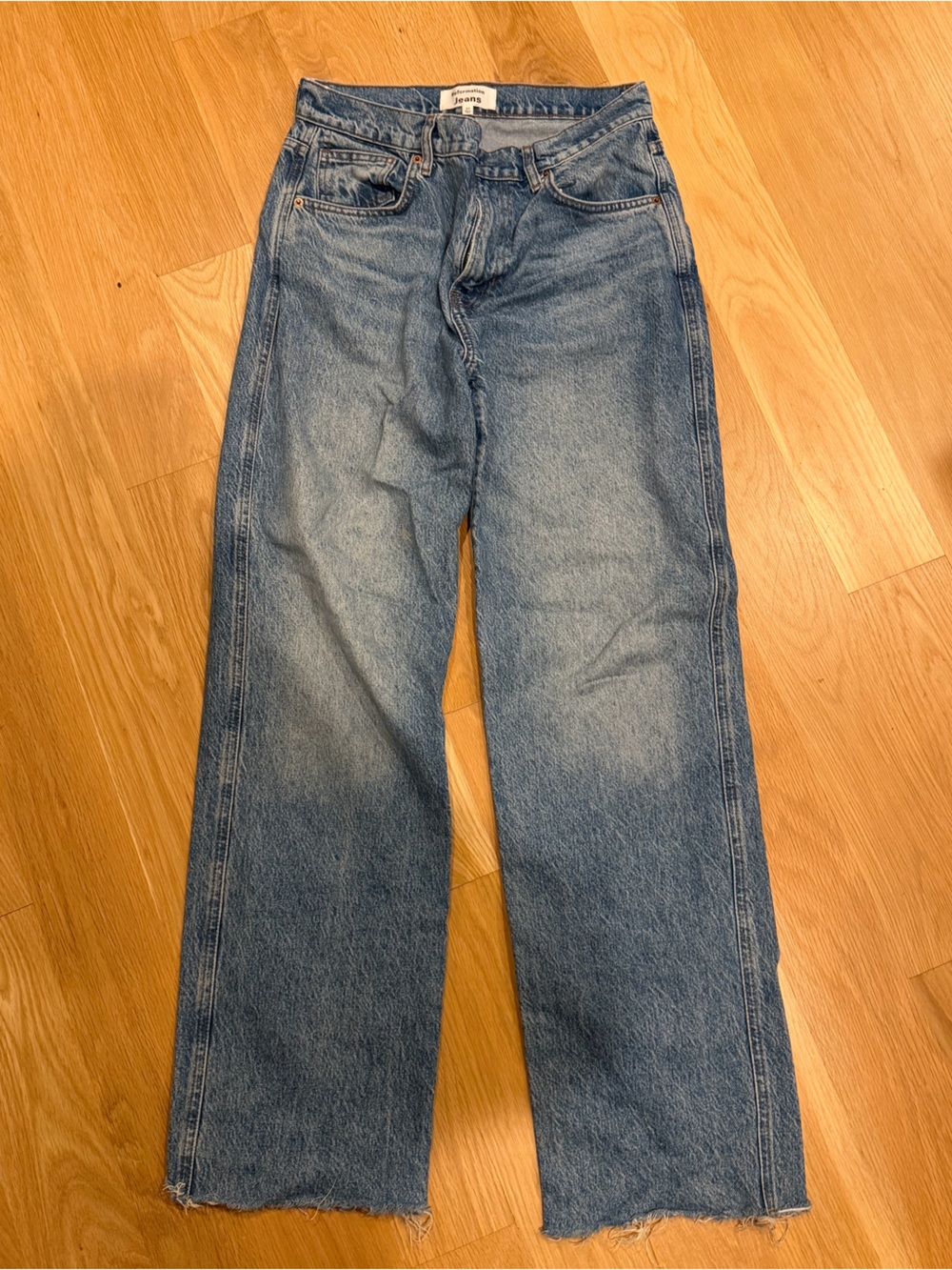 Reformation Light Blue Val 90's Mid-Rise Straight Jeans